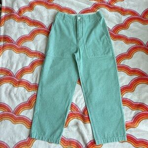 Brixton Green & White Gingham Utility Pants Size 25